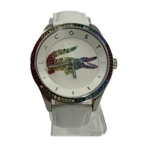 Lacoste Victoria Watch Womens Model 2000822 Multicolor Crystal Embellished Croc